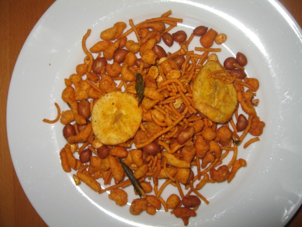 Plate of Kerala Taste Spicy Mixture Hot